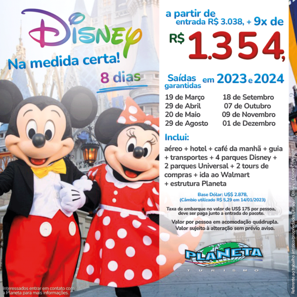 Grupo Disney Na medida certa! Turismo